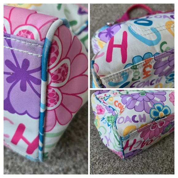 NEW Coach Daisy Multicolor Floral Shoulder Bag and Wallet Set